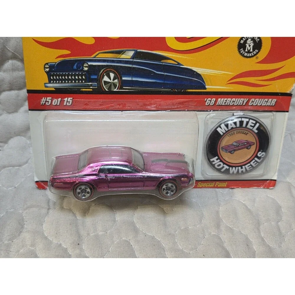 Hot Wheels Classics Series 4 w/button, #5 68 Mercury Cougar, magenta Nice & HTF!